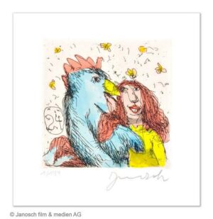 Janosch - SIE LIEBTE EINEN GOCKELHAHN - original Radierung handsigniert - ohne R...