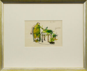 Janosch - SIE SOLLEN - original Aquarell handsigniert