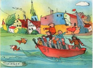 Janosch - STOCHERKAHN MIT VIEL GEFÜHL - original Radierung handsigniert - ohne R...