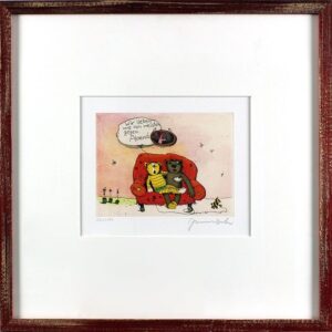 Janosch - WIR LIEBEN UNS AM MEISTEN GEGEN ABEND - original Radierung handsignier...