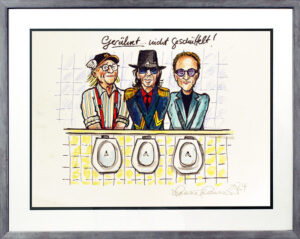 Jörg Knör Bilder - Geschüttelt...nicht gerührt! - Original Karikatur - Unikat