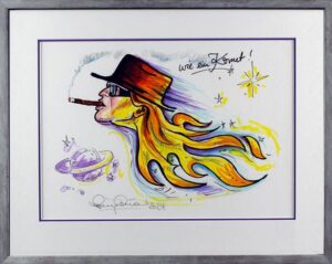 Jörg Knör Bilder - Wie ein Komet - Original Karikatur - Unikat