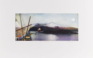 Jutta Votteler - Ferne Reise - Original Farb-Radierung - limitiert und handsigni...