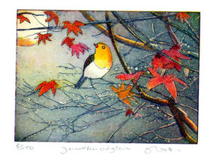 Jutta Votteler - Juwelenvöglein - Original Farb-Radierung - limitiert und handsi...