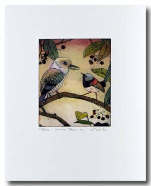 Jutta Votteler - Kleine Freunde - Original Farb-Radierung - limitiert und handsi...