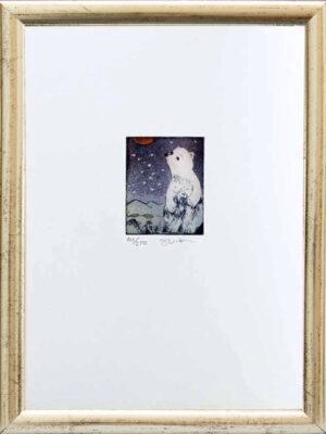 Jutta Votteler - Kleiner Eisbär - Original Farb-Radierung - limitiert und handsi...