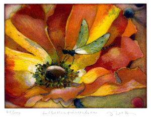 Jutta Votteler - Libellentänzchen - Original Farb-Radierung - limitiert und hand...