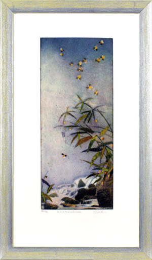 Jutta Votteler - Nachtschwärmer - Original Farb-Radierung - limitiert und handsi...