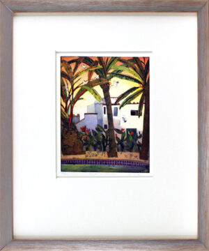 Jutta Votteler - Siesta im Garten - Original Farb-Radierung - limitiert und hand...