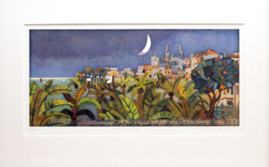 Jutta Votteler - Stadt am Meer - Original Farb-Radierung - limitiert und handsig...