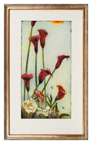 Jutta Votteler - Träumende Kalla - Original Farb-Radierung - limitiert und hands...