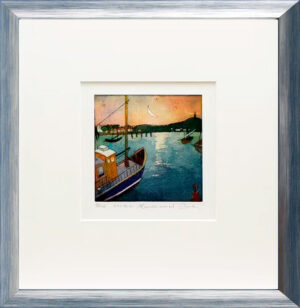 Jutta Votteler - Unterm Abendhimmel - Original Farb-Radierung - limitiert und ha...