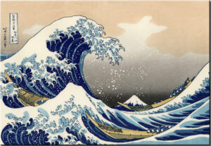 Katsushika Hokusai - Die große Welle von Kanagawa - Leinwandbild