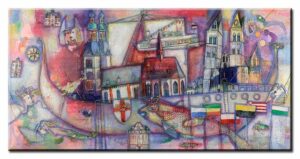 Luci - Arche - Koblenz Leinwandbild-30 x 60 cm