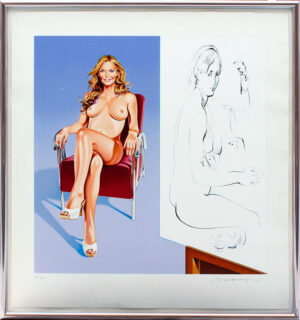 MEL RAMOS  - DRAWING LESSON - Original Lithografie