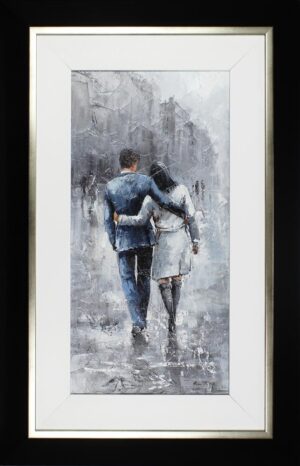 Mas Portell - UMARMUNG - original Gemälde auf Leinwand