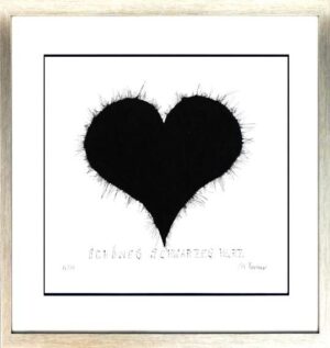 Michael Ferner - Schönes schwarzes Herz - Original Grafik