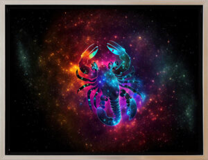 Modernes Leinwandbild - Sternzeichen - SKORPION