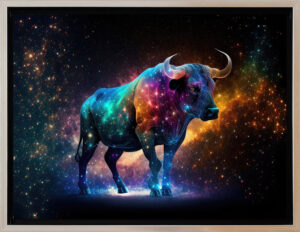 Modernes Leinwandbild - Sternzeichen - STIER