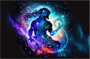 Modernes Leinwandbild - Sternzeichen - WASSERMANN