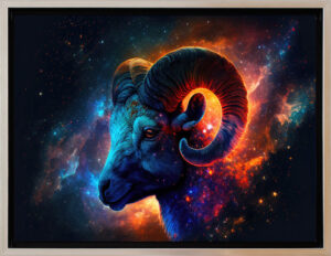 Modernes Leinwandbild - Sternzeichen - WIDDER