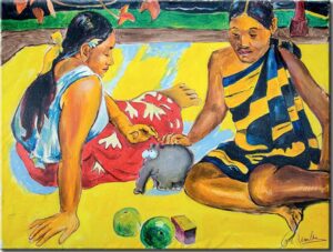 Otto Waalkes - AN DER SÜDSEEKÜSTE II - ORIGINAL PIGMENTGRAFIK AUF LEINWAND