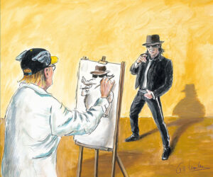 Otto Waalkes - ATELIER DES MEISTERS IV - ORIGINAL PIGMENTGRAFIK AUF LEINWAND