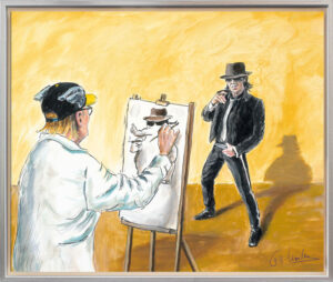 Otto Waalkes - ATELIER DES MEISTERS IV - ORIGINAL PIGMENTGRAFIK AUF LEINWAND