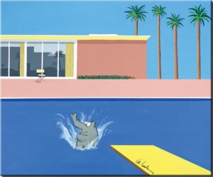 Otto Waalkes - BIG SPLASH - ORIGINAL PIGMENTGRAFIK AUF LEINWAND