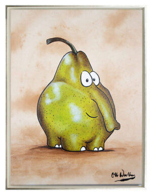 Otto Waalkes - BIRNE HELENE - ORIGINAL PIGMENTGRAFIK AUF LEINWAND