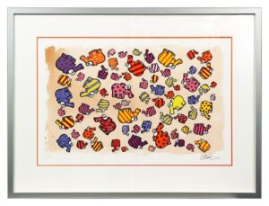 Otto Waalkes Bilder - BUNTE WÄSCHE - original Grafik auf Büttenpapier