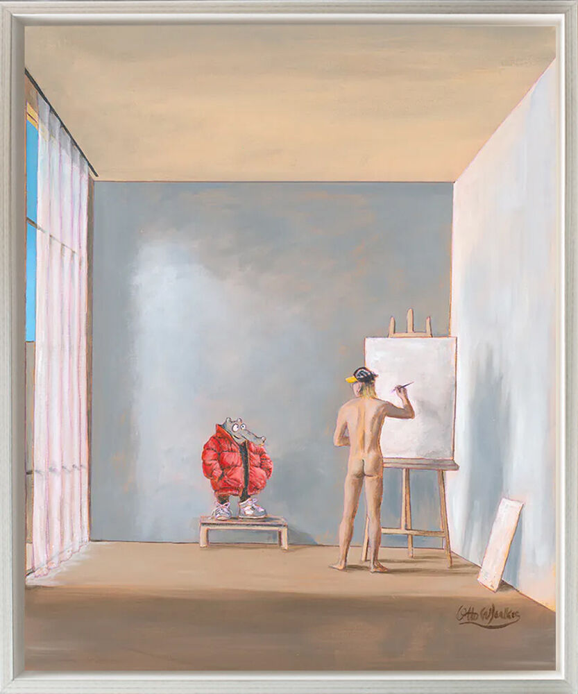 Otto Waalkes Bilder - COAT RED - Original Leinwand-Pigmentgrafik handsigniert