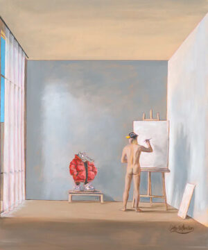 Otto Waalkes Bilder - COAT RED - Original Leinwand-Pigmentgrafik handsigniert