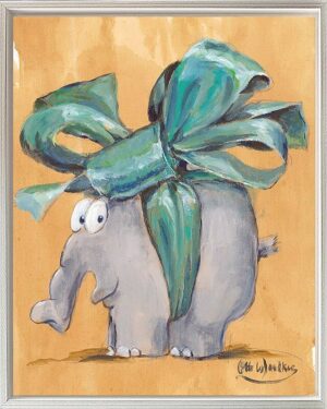 Otto Waalkes Bilder - DAS GESCHENK II - Original Leinwand-Pigmentgrafik handsign...