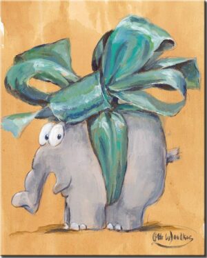 Otto Waalkes Bilder - DAS GESCHENK II - Original Leinwand-Pigmentgrafik handsign...