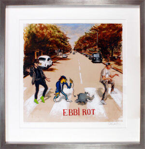 Otto Waalkes Bilder - EBBI ROT MIT UDO LINDENBERG - Original Grafik auf Büttenpa...