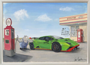 Otto Waalkes Bilder  - FALSCHER RÜSSEL- Original Pigmentgrafik auf Leinwand