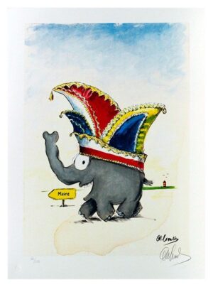 Otto Waalkes Bilder - FASTNACHT IN MAINZ - Original Grafik auf Büttenpapier