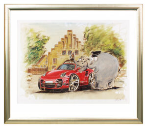 Otto Waalkes Bilder - FLENSBURG MEMORIES - Original Grafik auf Büttenpapier