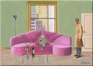 Otto Waalkes Bilder - HAPPY HOUR - ORIGINAL PIGMENTGRAFIK AUF LEINWAND