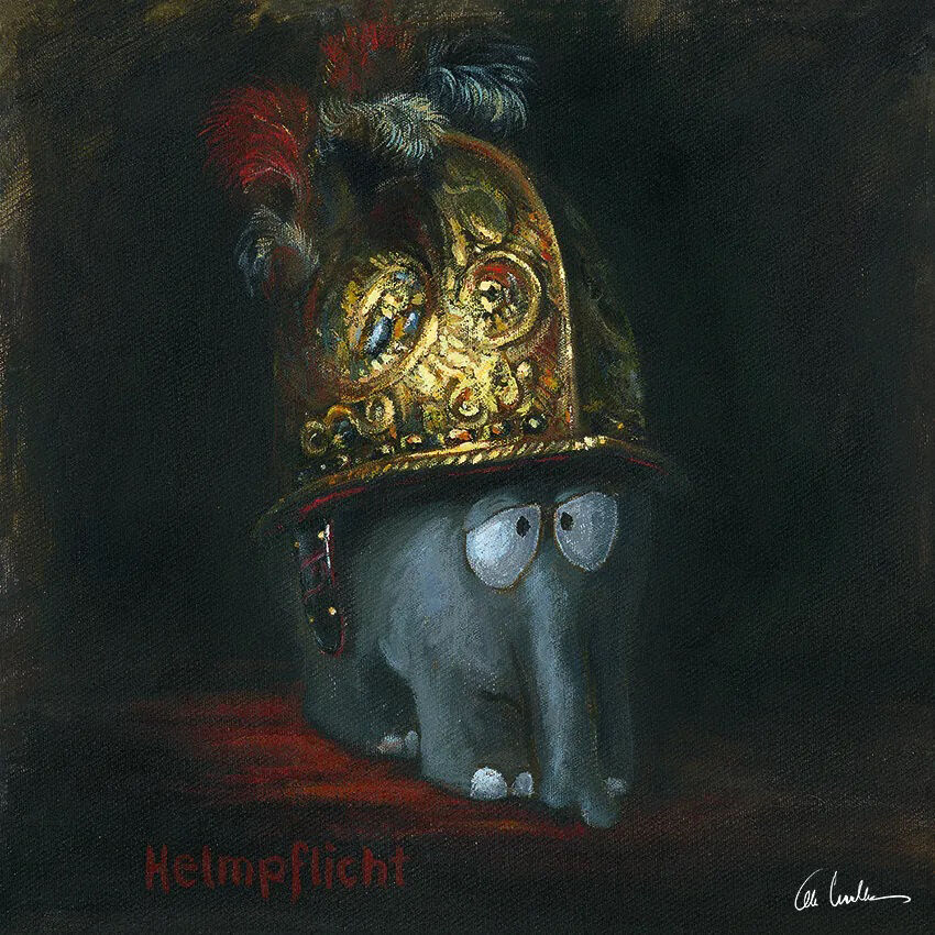 Otto Waalkes Bilder - HELMPFLICHT - Original Leinwand-Pigmentgrafik handsigniert...