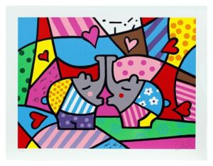Otto Waalkes Bilder - HOMMAGE AN ROMERO BRITTO - Original Grafik auf Büttenpapie...