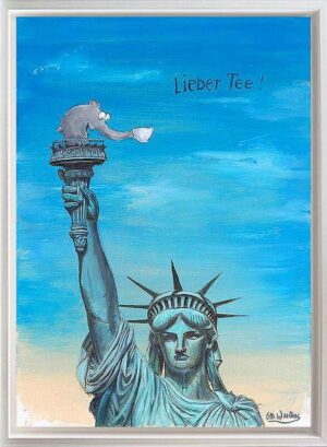 Otto Waalkes Bilder - LIEBER TEE !- original Pigmentgrafik auf Leinwand