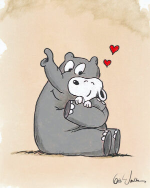 Otto Waalkes Bilder - MEANING OF LOVE - Original Pigmentgrafik auf Leinwand