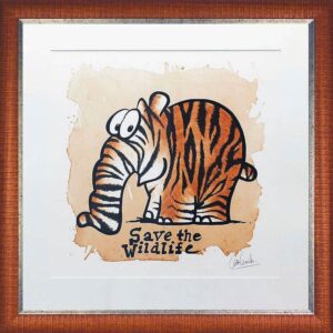 Otto Waalkes Bilder - SAVE THE WILDLIFE - Original Grafik auf Büttenpapier