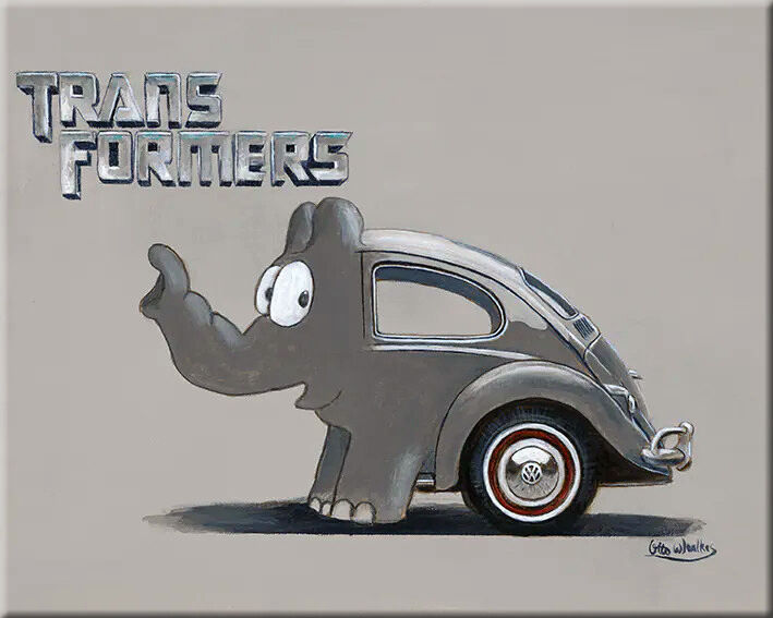Otto Waalkes Bilder - TRANSFORMERS - ORIGINAL PIGMENTGRAFIK AUF LEINWAND