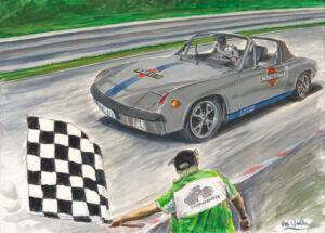 Otto Waalkes Bilder - ZIELGERADEN - original Pigmentgrafik auf Leinwand