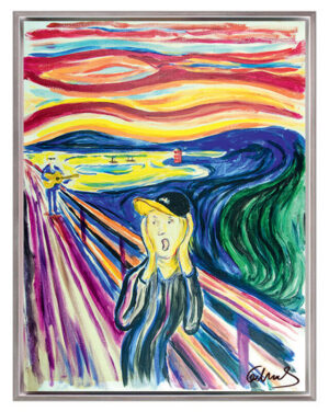 Otto Waalkes - DER LETZTE SCHREI - ORIGINAL PIGMENTGRAFIK AUF LEINWAND