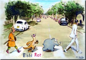 Otto Waalkes - EBBI ROT II - ORIGINAL PIGMENTGRAFIK AUF LEINWAND