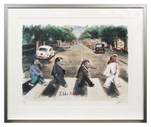 Otto Waalkes - EBBI ROT - Original Grafik auf Büttenpapier